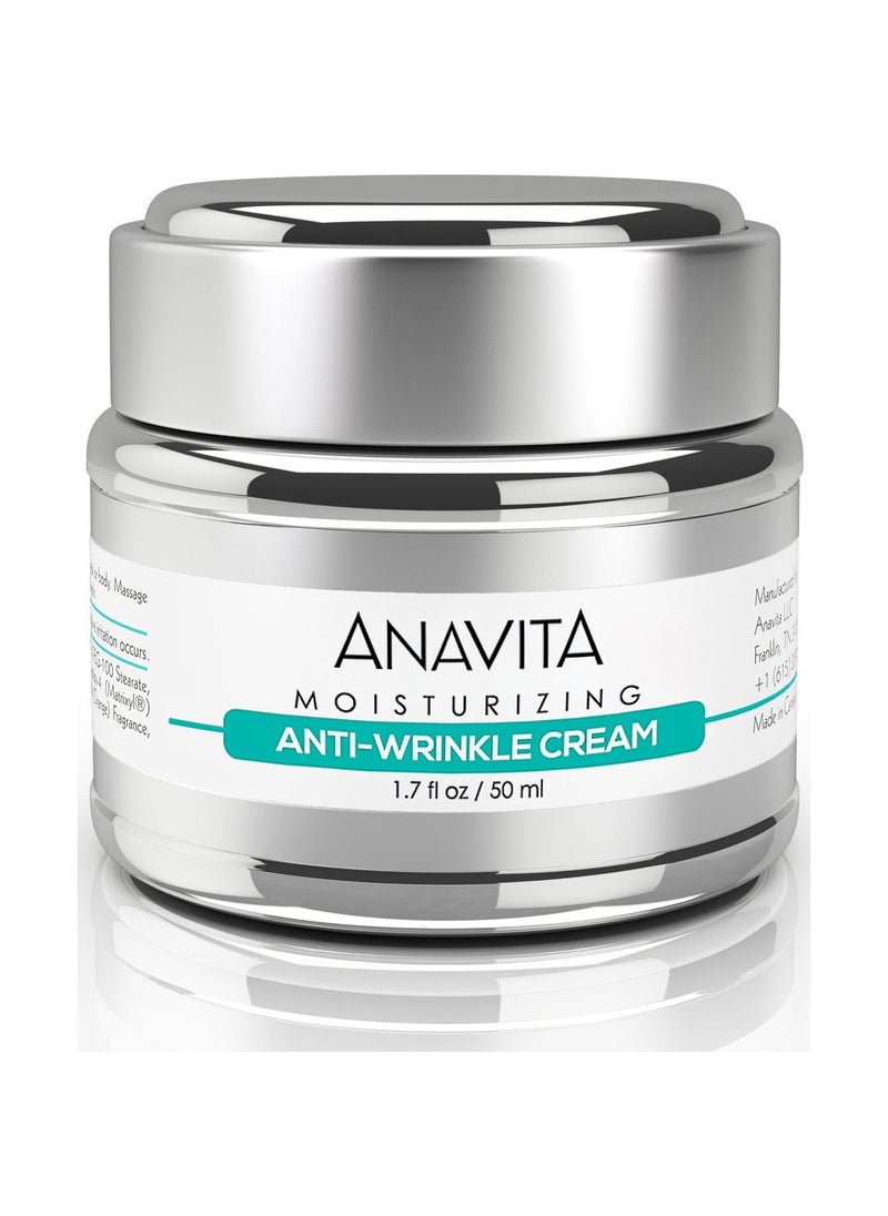 Anavita Skin Care - Anavita Moisturizing Anti Wrinkle Anti Aging Cream W/Peptide & Hyaluronic Acid - Day Night - Facial Fine Lines Wrinkles Elasticity Skin Tone - Face Neck Decollete Moisturizer for Women Men 1.7 fl oz - Image 1