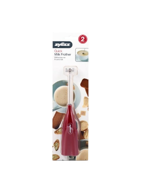 Battery Operated Quick Milk Frother Red 8.66 x 1.06 x 1.73 Inch E990034U