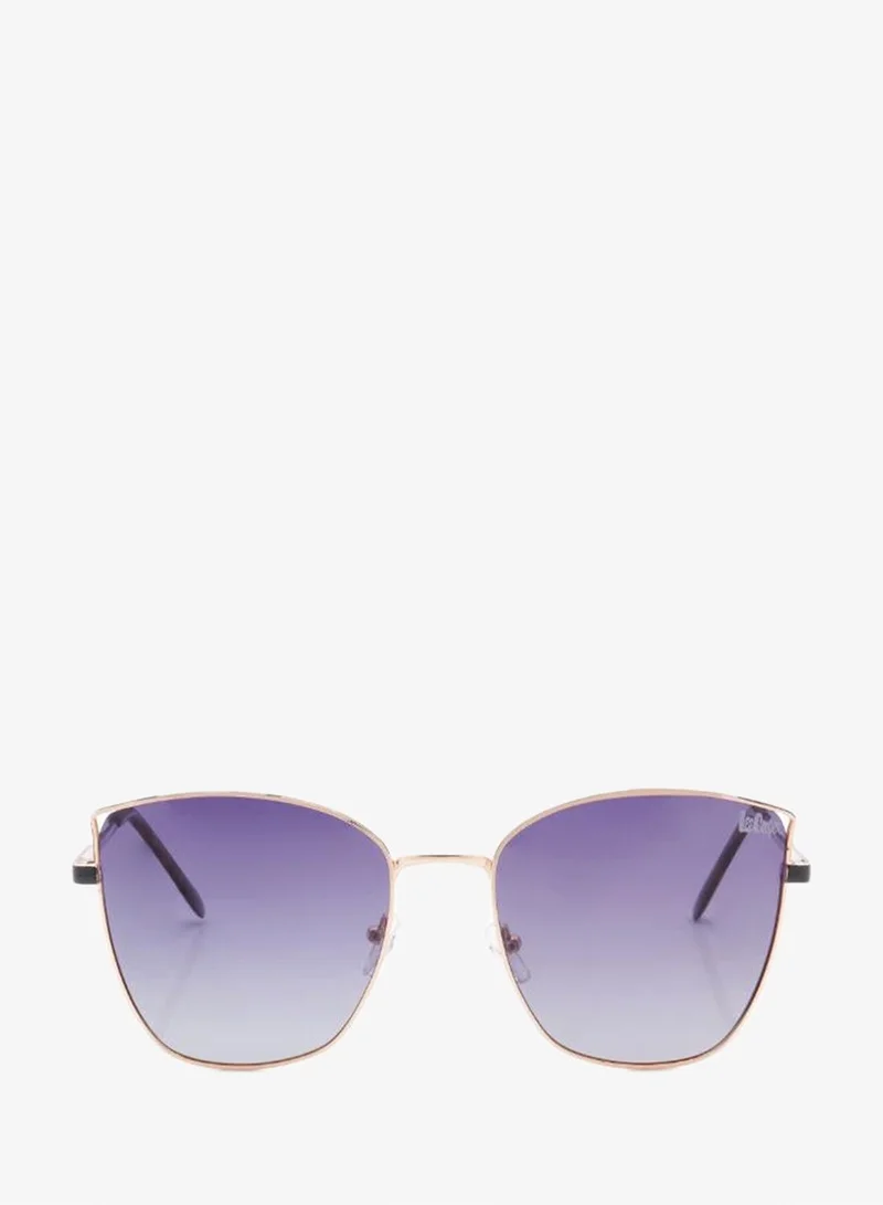 Lee Cooper Polarized Sunglasses Gold Frame Gradient Purple Grey Mirror Lens 59mm  - LC1202C01