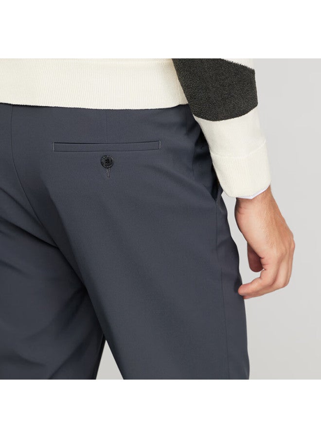 DANCING WOLVES Dancing With Wolves Business Commute Casual Pants Versatile Men's Casual Trousers 129 Smog Blue 29 - Image 5