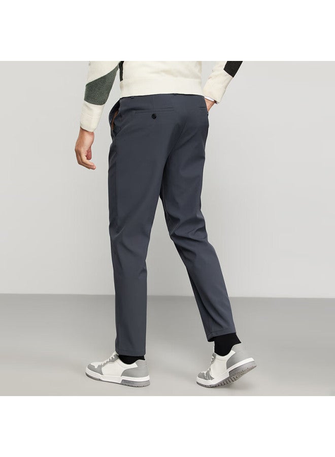 DANCING WOLVES Dancing With Wolves Business Commute Casual Pants Versatile Men's Casual Trousers 129 Smog Blue 29 - Image 4
