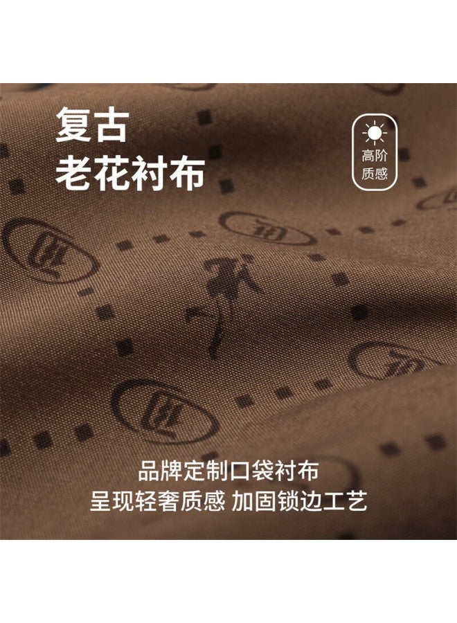 DANCING WOLVES Dancing With Wolves Business Commute Casual Pants Versatile Men's Casual Trousers 129 Smog Blue 29 - Image 1