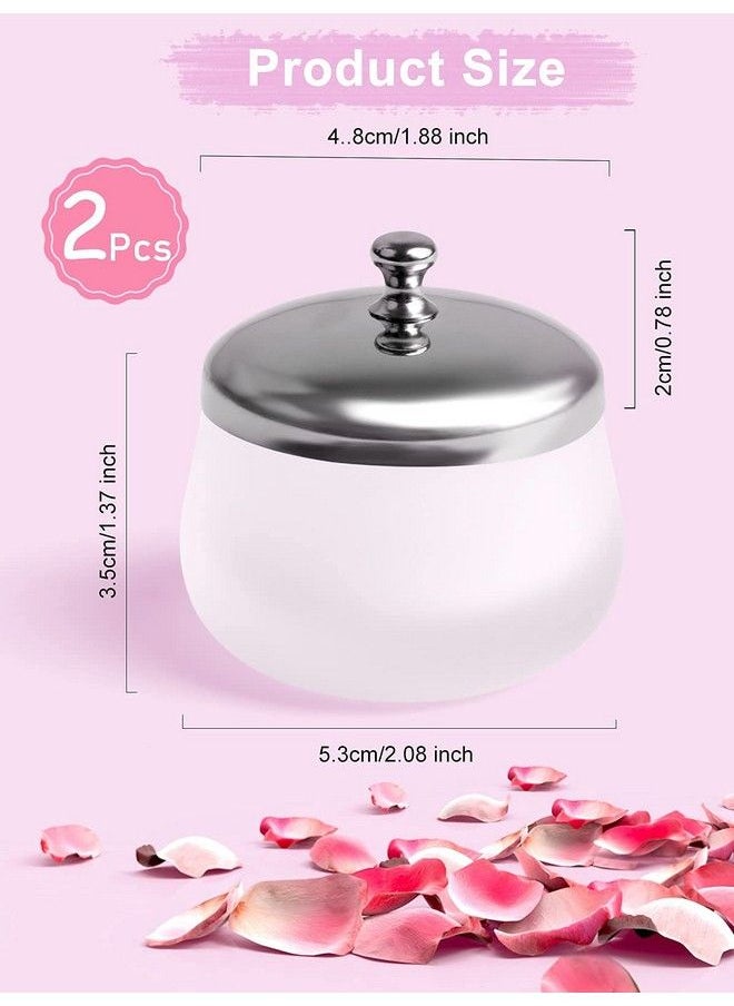 TOROKOM 2Pcs Dappen Dish Glass Monomer Dish With Lid For Acrylic Nails Cup Containers Holder For Liquid Powder Monomer Damping Dish（Matte）  - Image 4