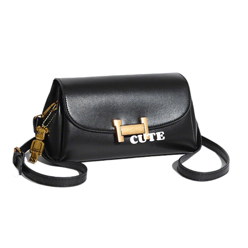 Sanxiner Small Crossbody Purses for Women,Lightweight Crossbody Bag Faux Leather Trendy Women's Shoulder Handbags with 3 Compartments (Black) - Image 3