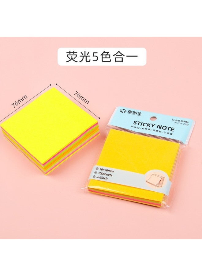 HELPS Creative Color Post-it Cute Post-it Notes Office Stationery Post-it Notes Tear Student Strong Sticky Message Post-it Notes - Image 1