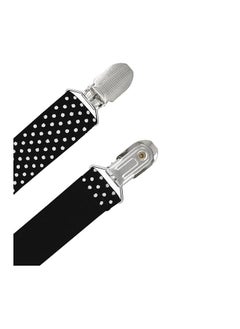 S SYMEFER Kids Braces with Bow Tie Set for 1-6 years Kids Unisex Trousers Shorts Tutu Suspenders 3 Clips Y shape Adjustable Elastic Straps Polka Dots-Black With White Dot  - Image 3