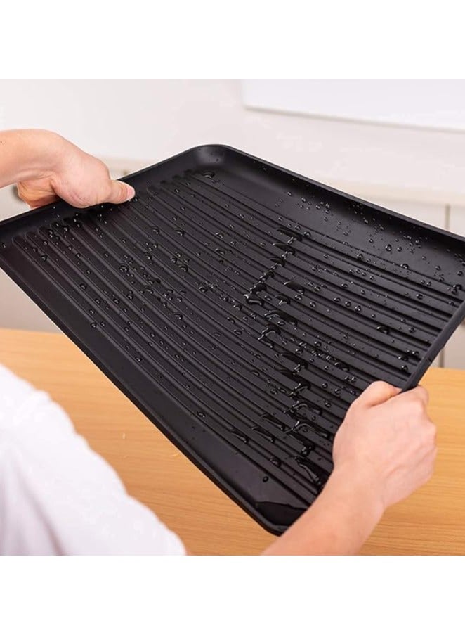 رف الأطباق، حامل تجفيف الأطباق، مصفاة الأطباق، رف الأطباق، مشط الأطباق، منظم المطبخ، رف تجفيف الأطباق، سطح العمل، أدوات المطبخ الكبيرة المضادة للبكتيريا، رفوف الأطباق، حامل الأطباق (الطراز أ) - Image 3