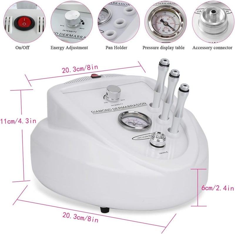 AOKO Microdermabrasion Diamond Machine, AOKO Suction Power Professional Dermabrasion Skin Care Home Use Massager Face Skin Peeling Lifting Tighten Wrinkle Black Head Remover Beauty - Image 5
