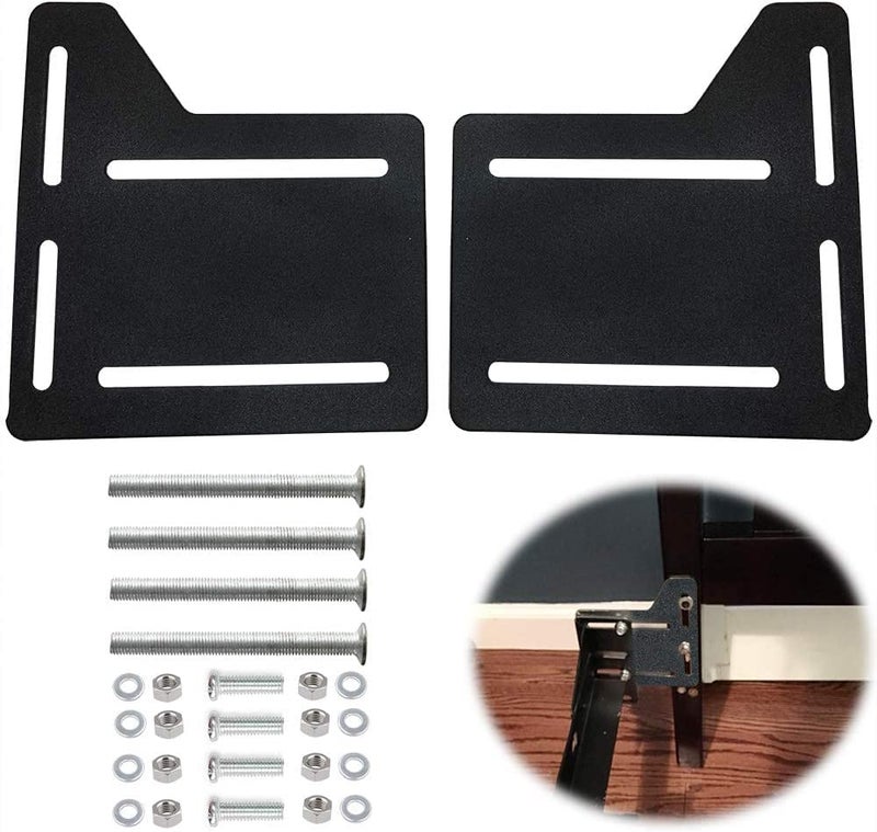 appacare 2 Pcs Bed Frame Brackets Adapter for Headboard Extra, Heavy Duty Bed Modification Plate, Headboard Attachment Bracket with Hardware - Image 1
