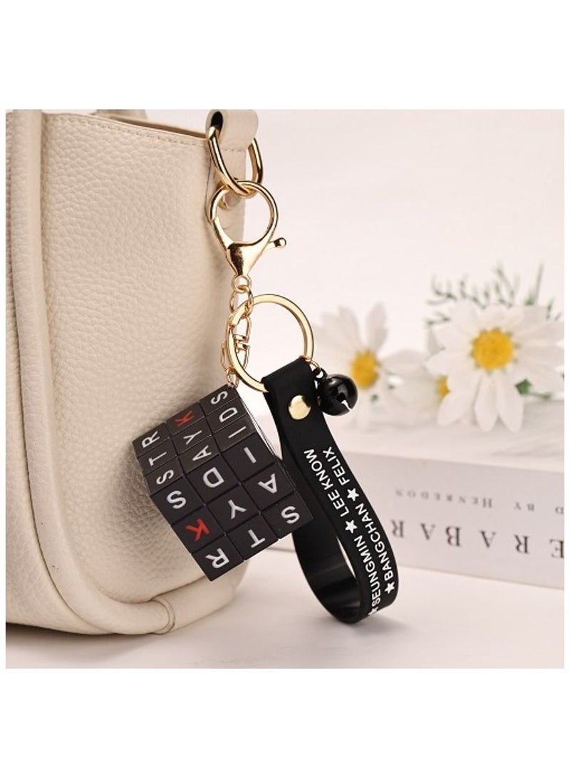 kpop الاكريليك الدورية المكعب السحري قلادة جرس المفاتيح - Image 3