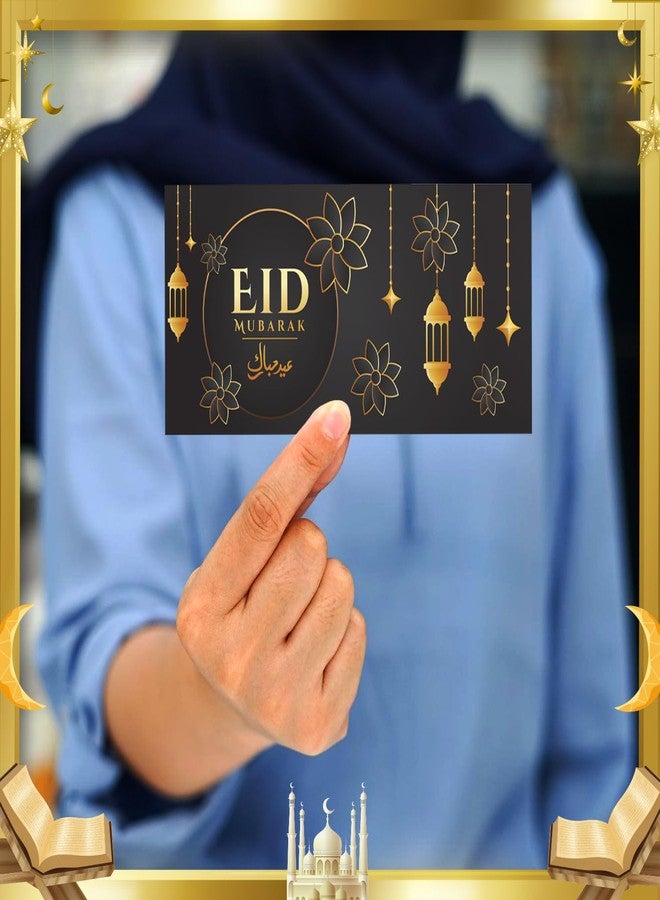 Festiko® Set of 12 Pcs Eidi Envelopes For Eid (Black & Golden), Envelopes For Eidi, Eid Party Supplies - Image 4
