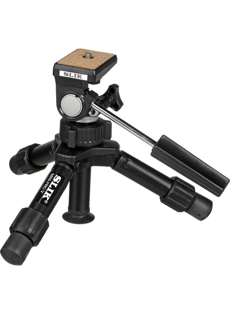 SLIK SLIK Mini-Pro V Tripod with 2-Way Pan/Tilt Head - Black  - Image 1
