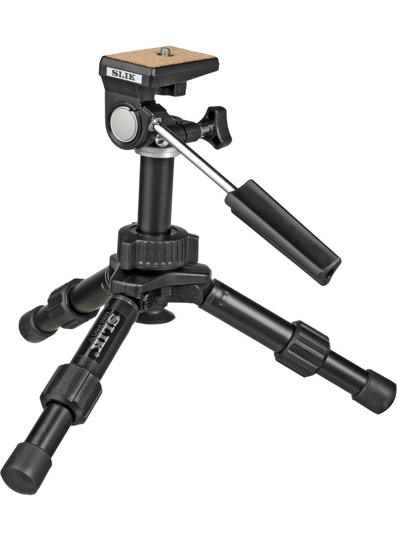 SLIK SLIK Mini-Pro V Tripod with 2-Way Pan/Tilt Head - Black  - Image 2