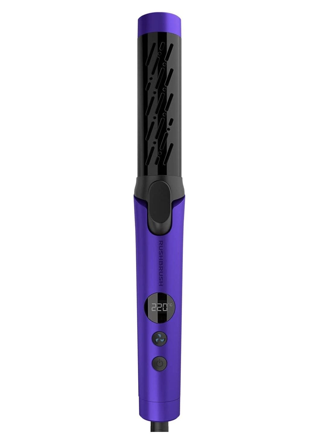 Rush Brush C1 Cool Curler Purple Titanium Plates , 220C , Cool Air Flow Vent ,Cool Air System,360° Swivel Cord (2m),With 5 temperature settings - RB-C1Cool-Purple