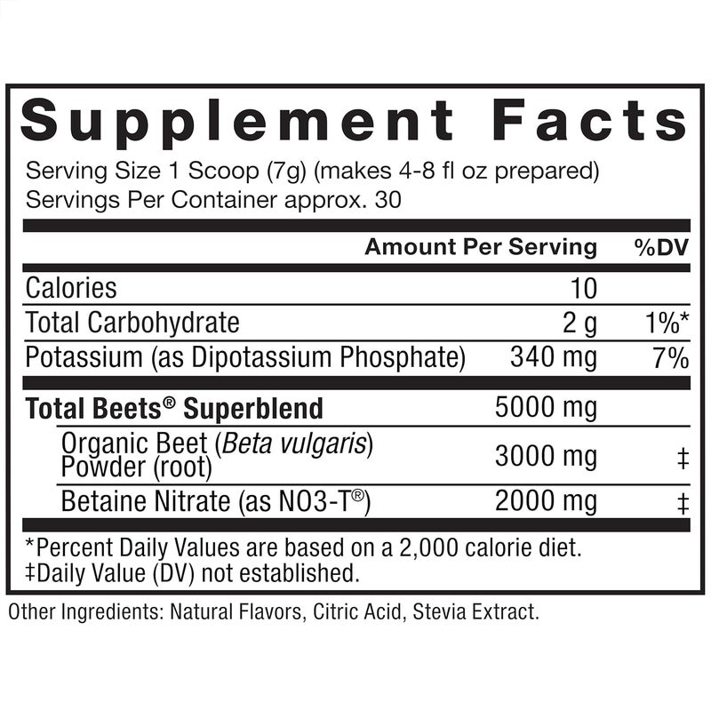 Force Factor مسحوق مشروب توتال بيتس من فورس فاكتور - مسحوق سوبر فود مع نترات لدعم الدورة الدموية وتدفق الدم وأكسيد النيتريك والطاقة والقدرة على التحمل وصحة القلب والأوعية الدموية - 30 حصة - Image 5