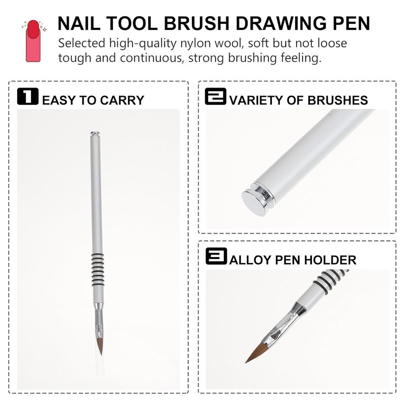 SHOWERORO Professional Nail Art Brush Manicure Carving Pen Nail Painting Brush DIY Salon Beauty Tool - Image 3