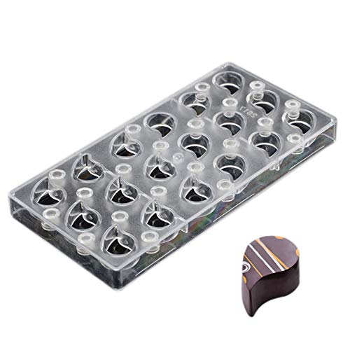 GRAINRAIN Chocolate Transfer Sheet Mold Polycarbonate Chocolate Mold DIY Handmade Chocolate Magnetic Chocolate Mold Candy Mould Drip Shaped (19348) - Image 1