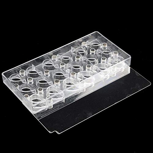GRAINRAIN Chocolate Transfer Sheet Mold Polycarbonate Chocolate Mold DIY Handmade Chocolate Magnetic Chocolate Mold Candy Mould Drip Shaped (19348) - Image 5