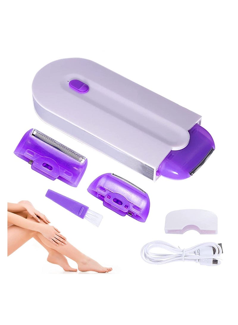 NIBEMINENT Rechargeable Epilator Remover Smooth Touch Painless Hair Removal Instant Pain Free Razor Sensor Light Technology Remove Flawless Facial Apply to Any Part of The Body - Image 1