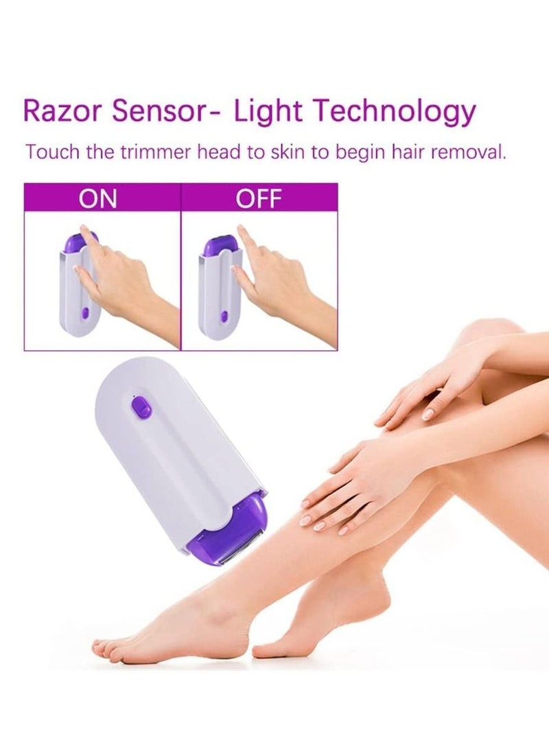 NIBEMINENT Rechargeable Epilator Remover Smooth Touch Painless Hair Removal Instant Pain Free Razor Sensor Light Technology Remove Flawless Facial Apply to Any Part of The Body - Image 3