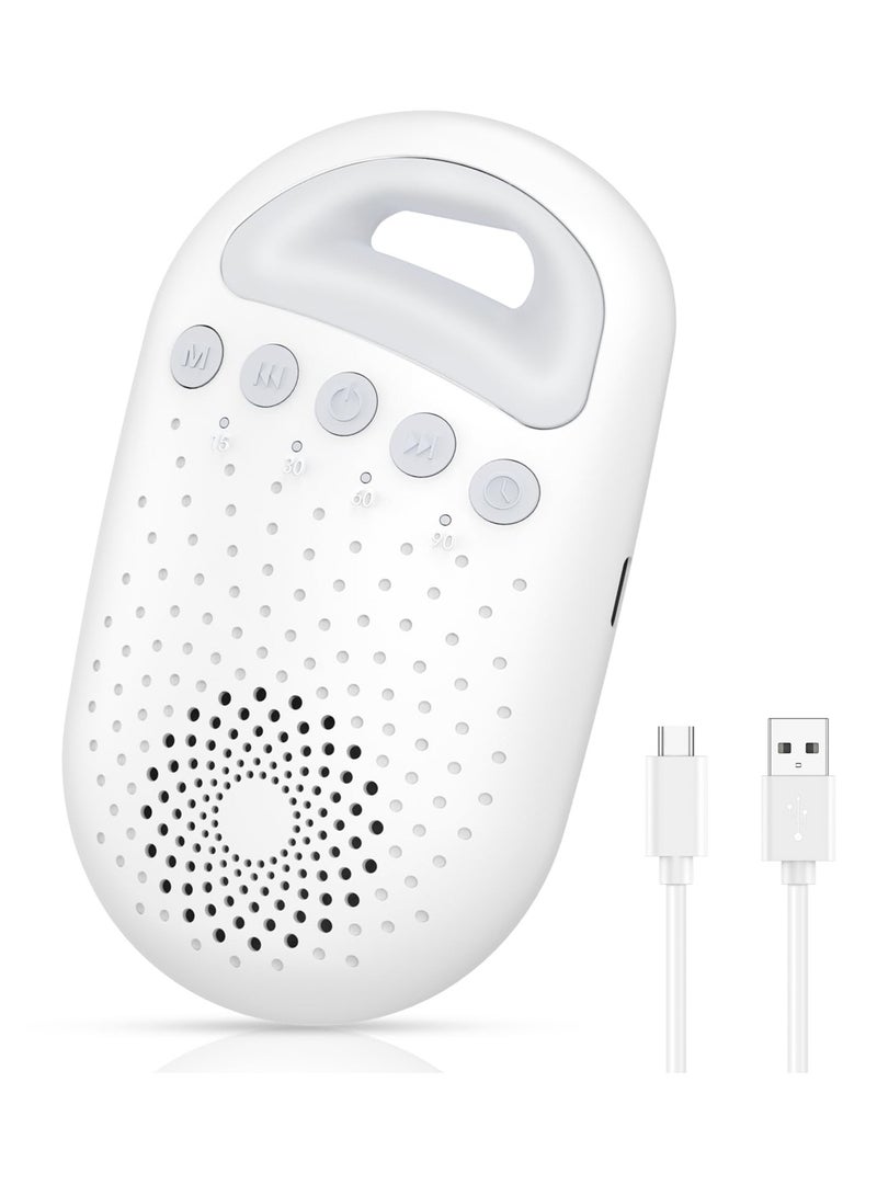 White Noise Machine, 26 Soothing Sounds Portable White Noise Machine, Type-c Rechargeable Sound Machine Baby for Pram, Dual Night Light Mode, 4 Timer, Memory Function for Adult u0026 Baby - Image 1