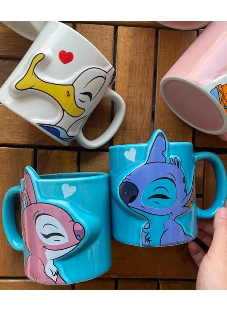 2 Mugs Disney Stitch for Couples and Friends - Image 2