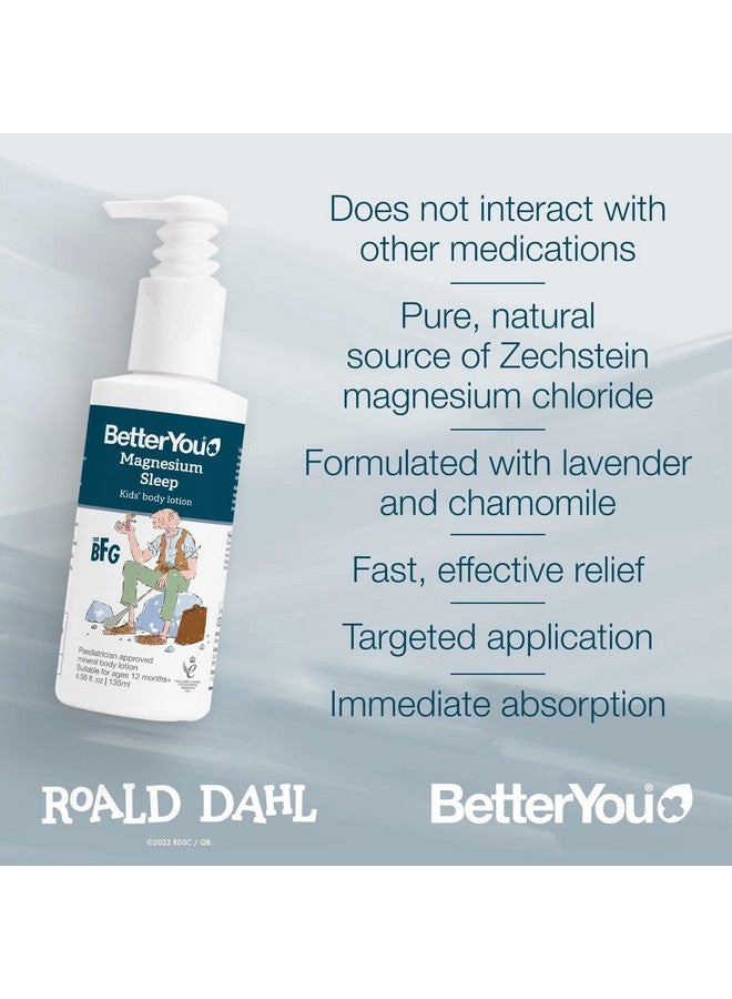 BetterYou BetterYou Magnesium Sleep Body Lotion - Relaxing Kids Body Lotion - Magnesium Cream WIth Lavender And Chamomile - For Children One And Up - 4.56 oz - Image 5
