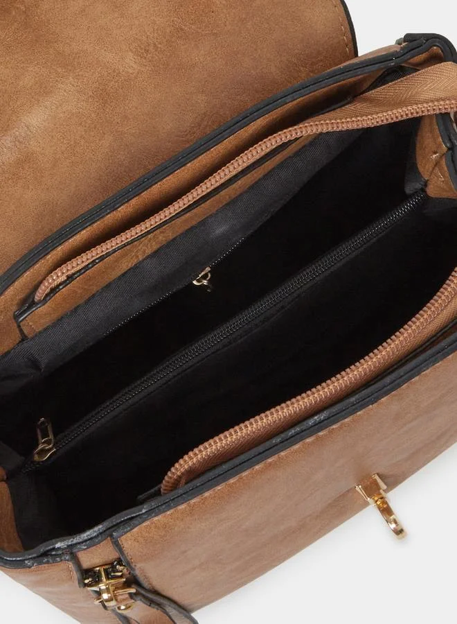 Styli Styli Tan Satchel Handbag