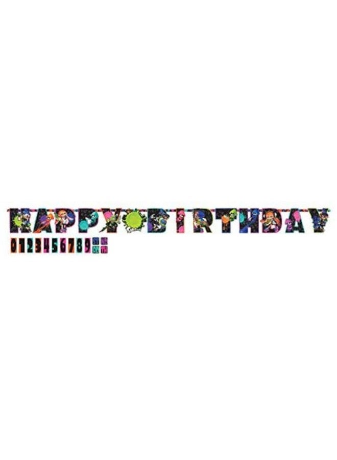 Amscan Splatoon® Jumbo Letter Birthday Banner 1 Pc - Image 2