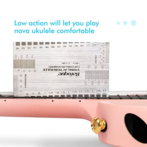Enya Concert Ukulele Nova U 23’’ Carbon Fiber Travel Ukulele with Beginner Kit includes online lessons, case, strap, capo and strings (Pink) - Image 4