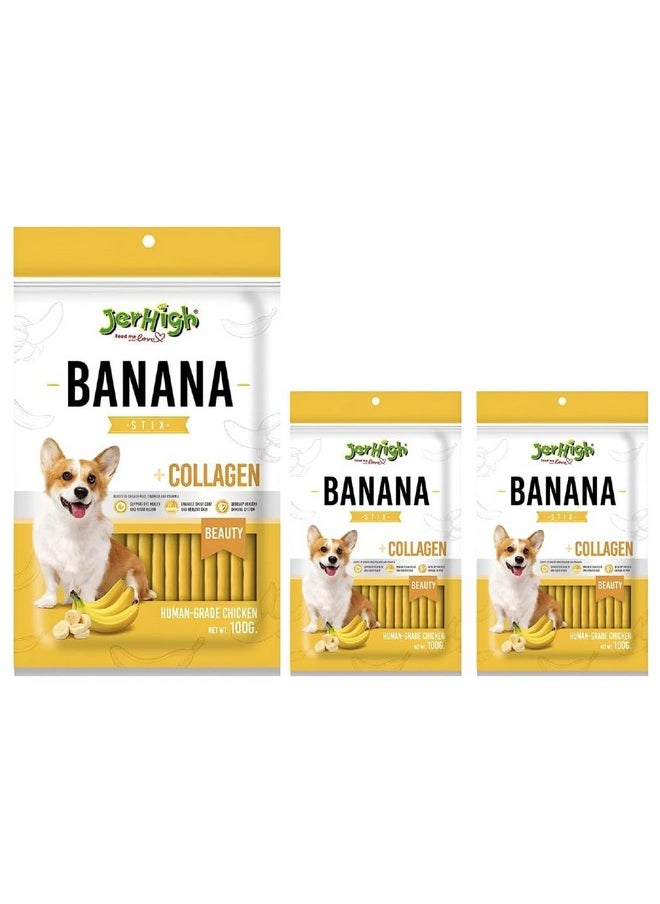 Fruity Banana Stick Dog Treat, High Protein Chicken Stick, Fully Digestible Dog Training Treats Healthy Snack (3 X 100G) - pzsku/ZAFA2039921C51C257118Z/45/_/1728308271/7a9d7a7c-ba76-44cb-b955-75b47a54c95c