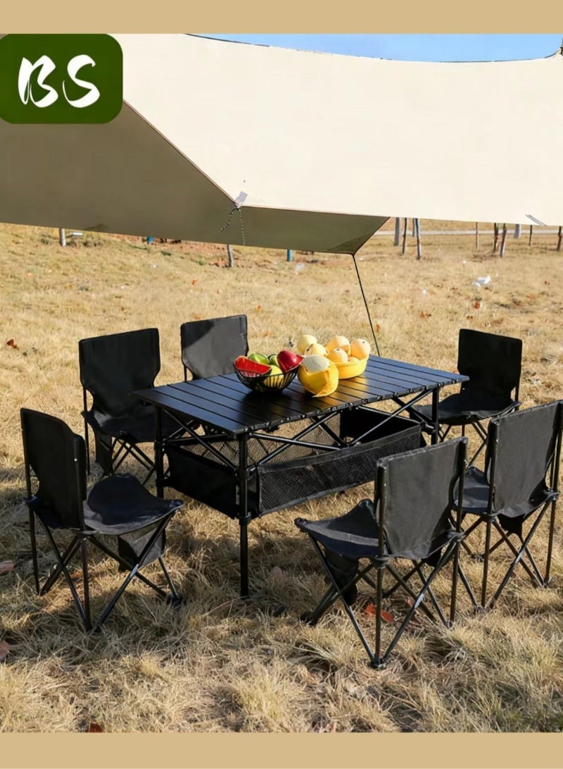 إسكدنيا طاولة تخييم خارجية قابلة للطي | طاولة قابلة للطي مع حقيبة تخزين مقاومة للماء، وحقيبة تخزين كبيرة السعة وحقيبة يد | طاولة نزهة خارجية قابلة للطي/طاولة ظهر | طاولة ألومنيوم خفيفة الوزن وقابلة للحمل - Image 5