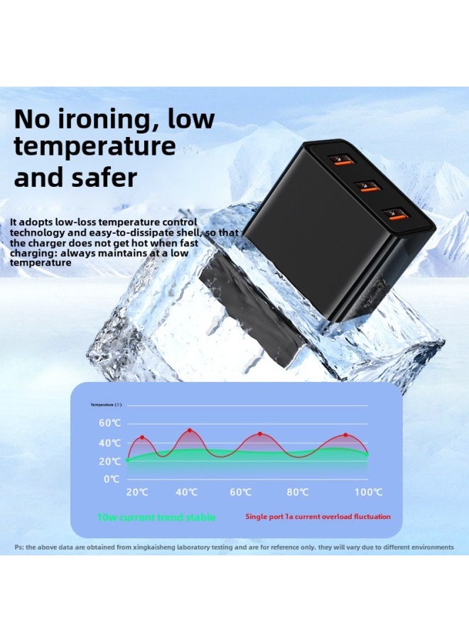 3C Certified 10W Fast Charging Three-Port Charger Applicable To Android Apple Mobile Phone Charging Head Multi-interface USB Medium-Color:15W Single Port Charger  Boxed