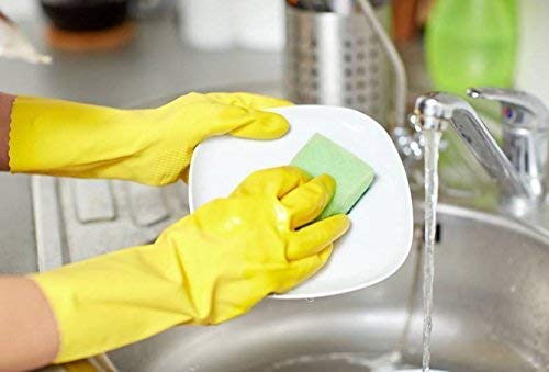 RSP Quality bit® Rubber Hand Gloves - Reusable - Used for Washing, Cleaning, Kitchen, Garden (2) - Image 3