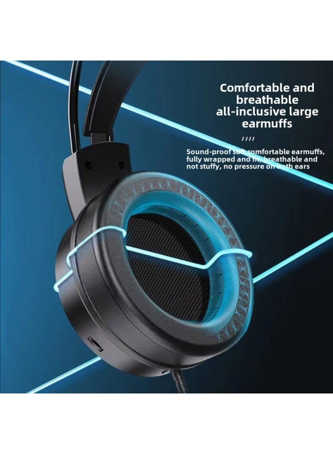 2024 Headset Wired Computer Headset Double Plug 3.5 Notebook Game Video Headset Wheat Wholesale-Color: ·  - Image 5