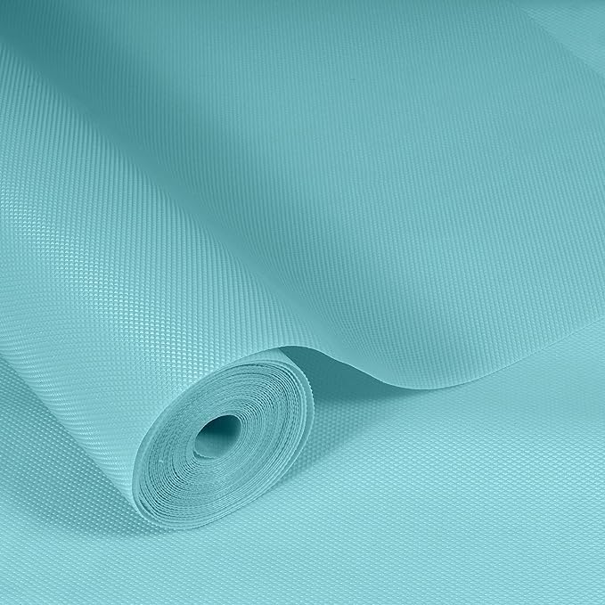 GripEasy 45 cm X 5 m Ocean Blue Food Grade EVA Multipurpose Shelf Liners mat roll for Kitchen Drawer Shelf matcupboad mat Dinning mat almirah Shelf Diamond Texture Ocean Blue - Image 1