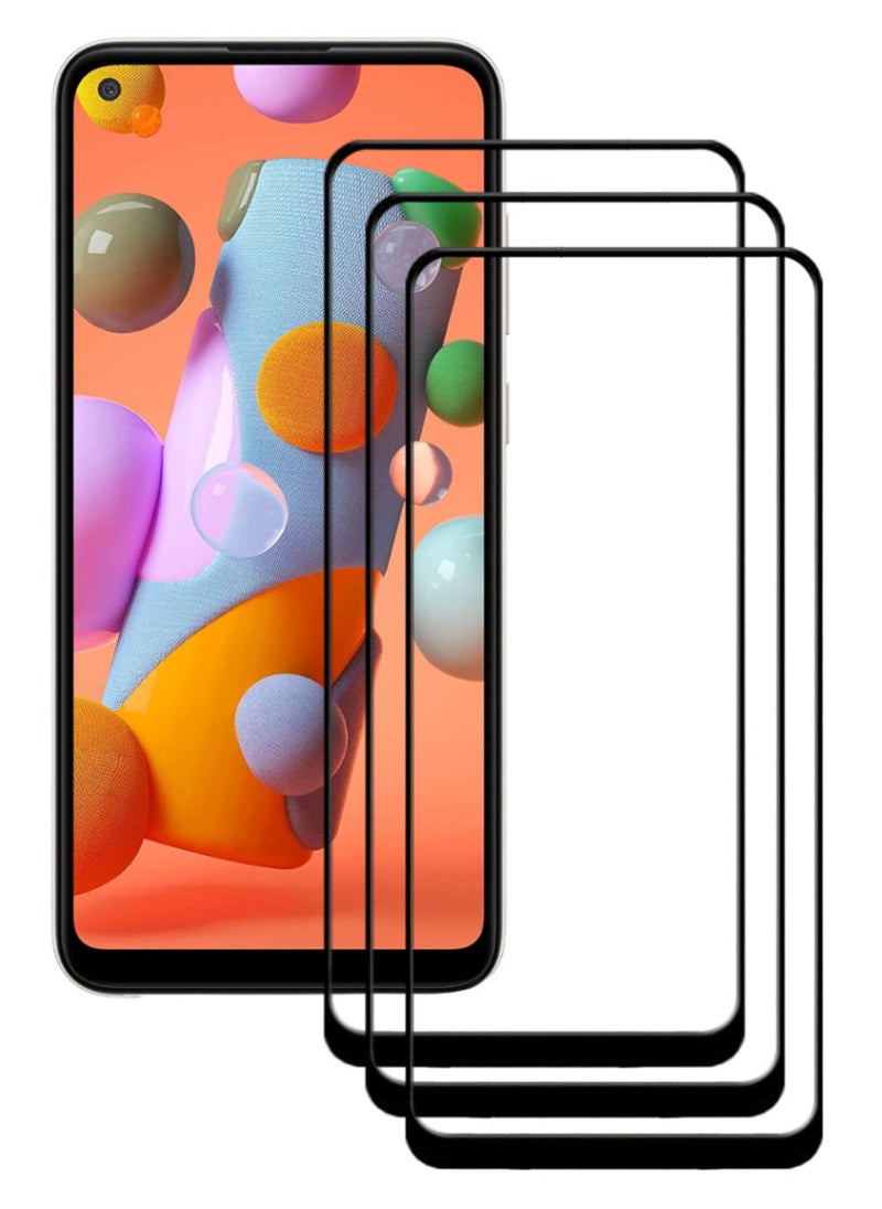 ACLIX 3 Pieces Antistatic ESD Dustproof Premium Quality High Definition Tempered Glass Screen Protector Designed For Samsung Galaxy A11 - Image 1