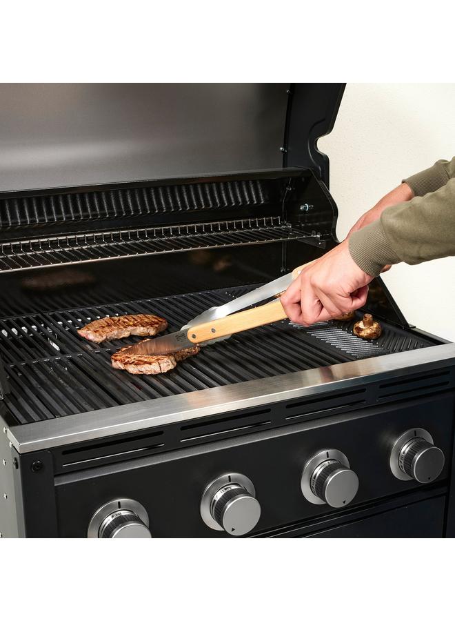 erorex 3-Piece Barbecue Tools Set, Stainless Steel/Beech - Image 3