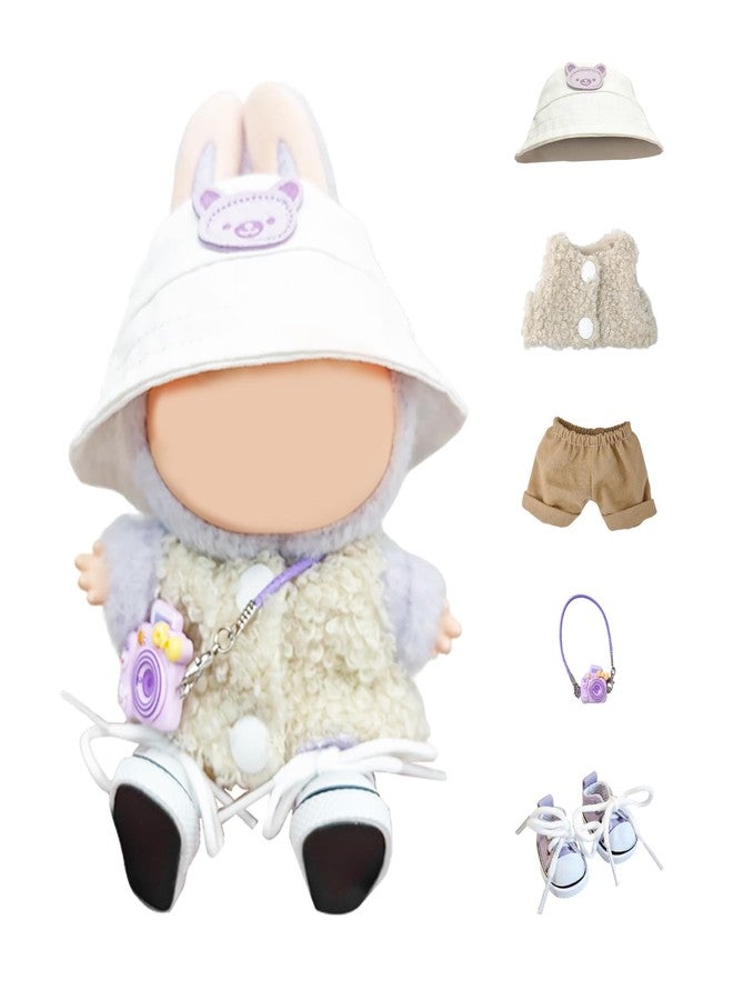 Aerbee Clothes for Labubu Dolls, Adorable Outfit for 15/17cm Dolls 5-Piece Set, Cute Collectible Figure for Display and Play, Dress Up Accessories Sets for Doll Collectors - Image 1