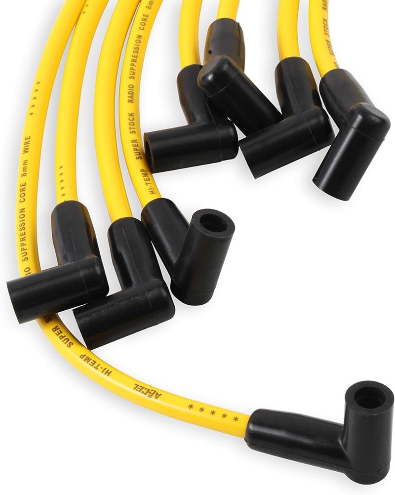 ACCEL 4048 Spark Plug Wire Set - 8mm - Yellow with HEI Stock Style Boots - Image 3