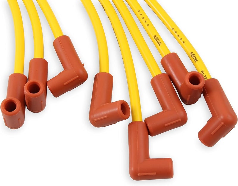 ACCEL 4048 Spark Plug Wire Set - 8mm - Yellow with HEI Stock Style Boots - Image 4