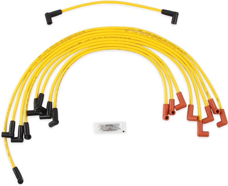 ACCEL 4048 Spark Plug Wire Set - 8mm - Yellow with HEI Stock Style Boots - Image 1