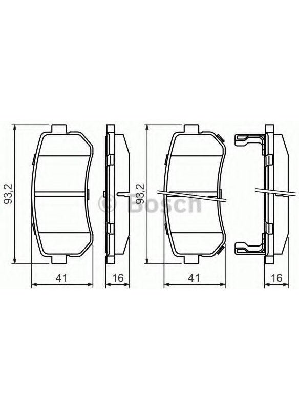 BOSCH - Rear Brake Pad Set Compatible with 2010-2015 Kia Sportage 1.6 Gdi - Image 1