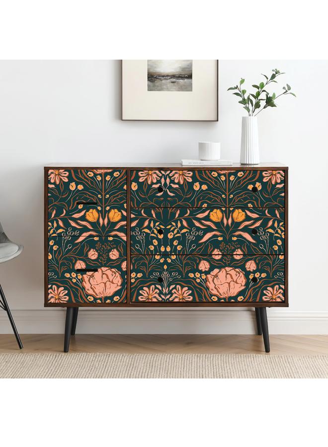 Bluejw Foreign Trade Retro Plants And Flowers, Self-adhesive Wallpaper Background Wall Wallpaper Bedroom Porch Transformation Mural - Image 5