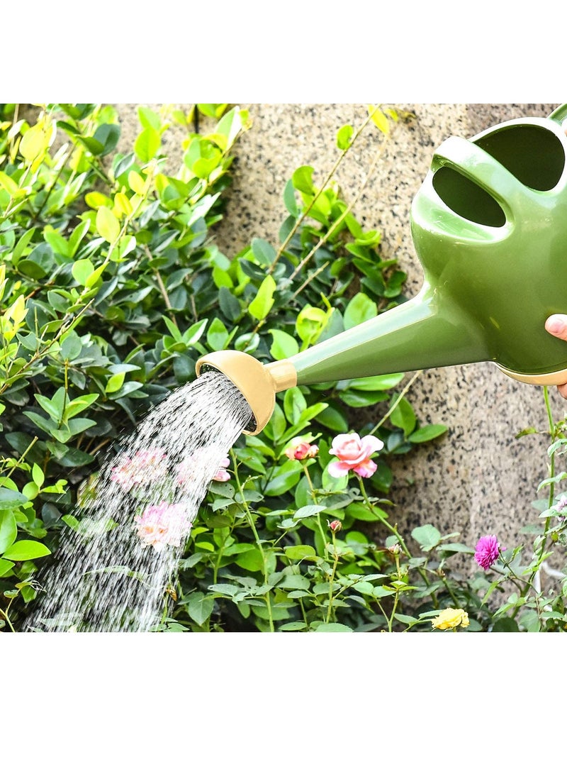 كيلا علبة سقي مع رأس رشاش، سعة 1 جالون، علبة سقي نباتات بفوهة طويلة للنباتات الداخلية والخارجية، وعاء زينة عصري للحديقة (4 لتر، أخضر) - Image 2