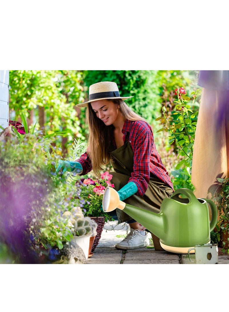 كيلا علبة سقي مع رأس رشاش، سعة 1 جالون، علبة سقي نباتات بفوهة طويلة للنباتات الداخلية والخارجية، وعاء زينة عصري للحديقة (4 لتر، أخضر) - Image 4