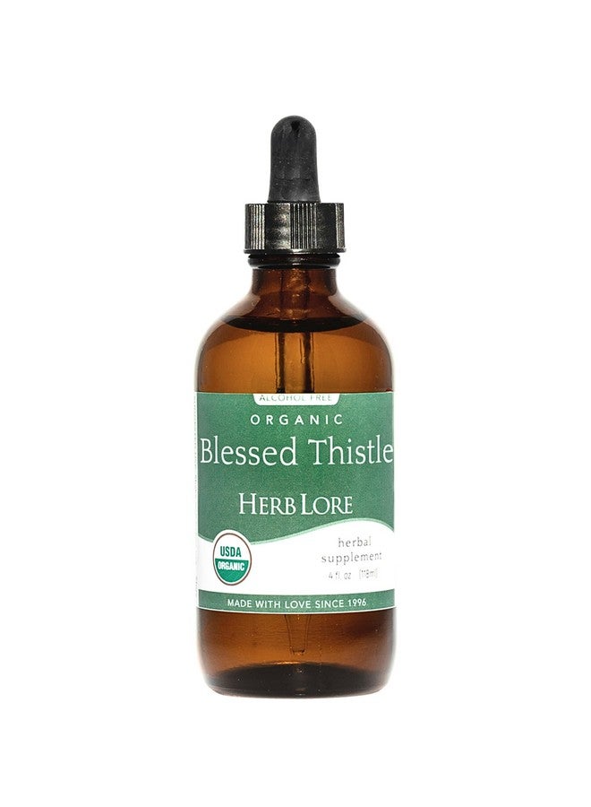 Herb Lore USDA Organic Blessed Thistle Extract Tincture (Cnicus benedictus) - Liquid Breastmilk Supplement for Lactation Support (4 fl oz) - Image 1