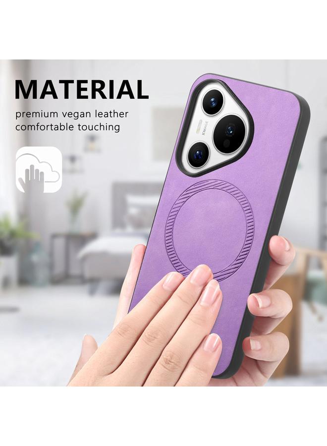 اس-توب جراب لهاتف Huawei Pura 70 Ultra بلون سادة ريترو ماجسيف غطاء خلفي من البولي يوريثان - Image 4