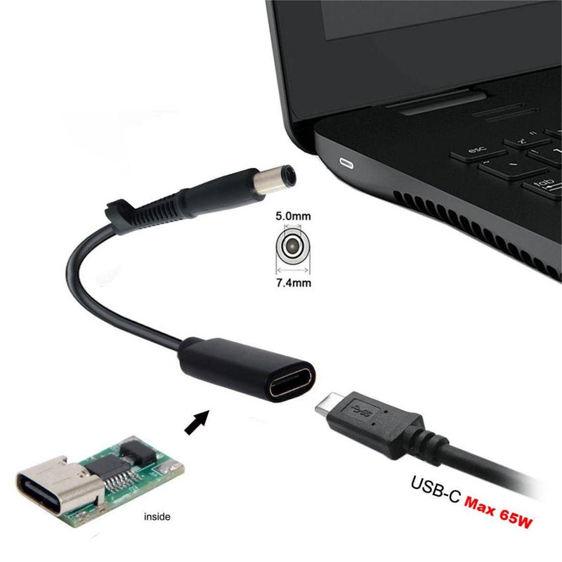 chenyang USB C to DC 20V 7.4x5.0mm PD 65W Charge Cable for HP Laptop Type-C Input to DC 20V Output - Image 3