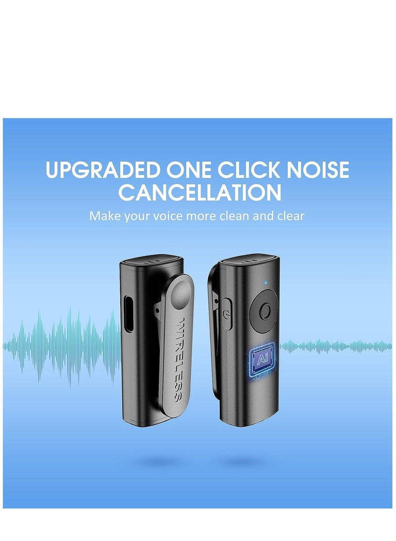 SYOSI Wireless Lavalier Microphone for iPhone iPad, 2 Pack Lapel Built-in Noise Reduction Chip, 28H, LED Display, Plug-Play, Auto-Sync Clip Mic Video Recording/Interviews/Vlog - Image 2